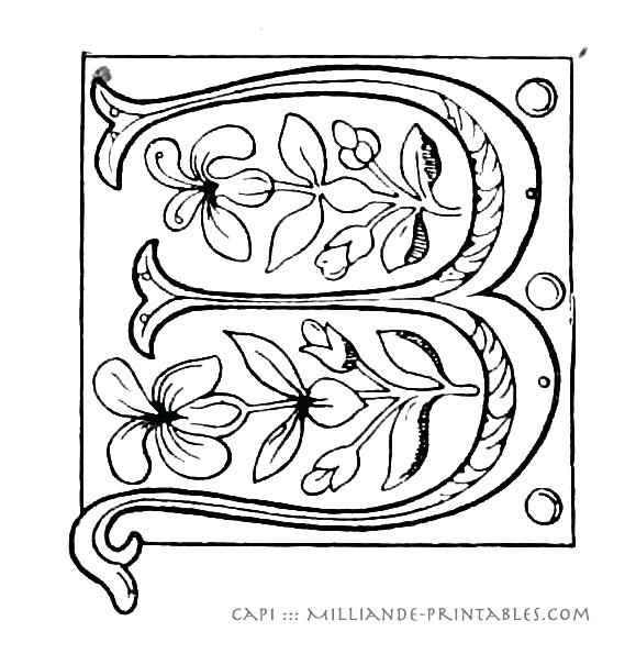 579x605 Medieval Illuminated Letters Coloring Pages Professional