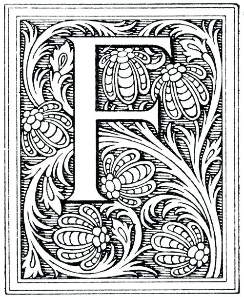 500x609 Illuminated Letters Coloring Pages Illuminated Letters Illuminated