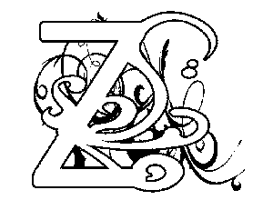 300x231 Illuminated Z Coloring Page