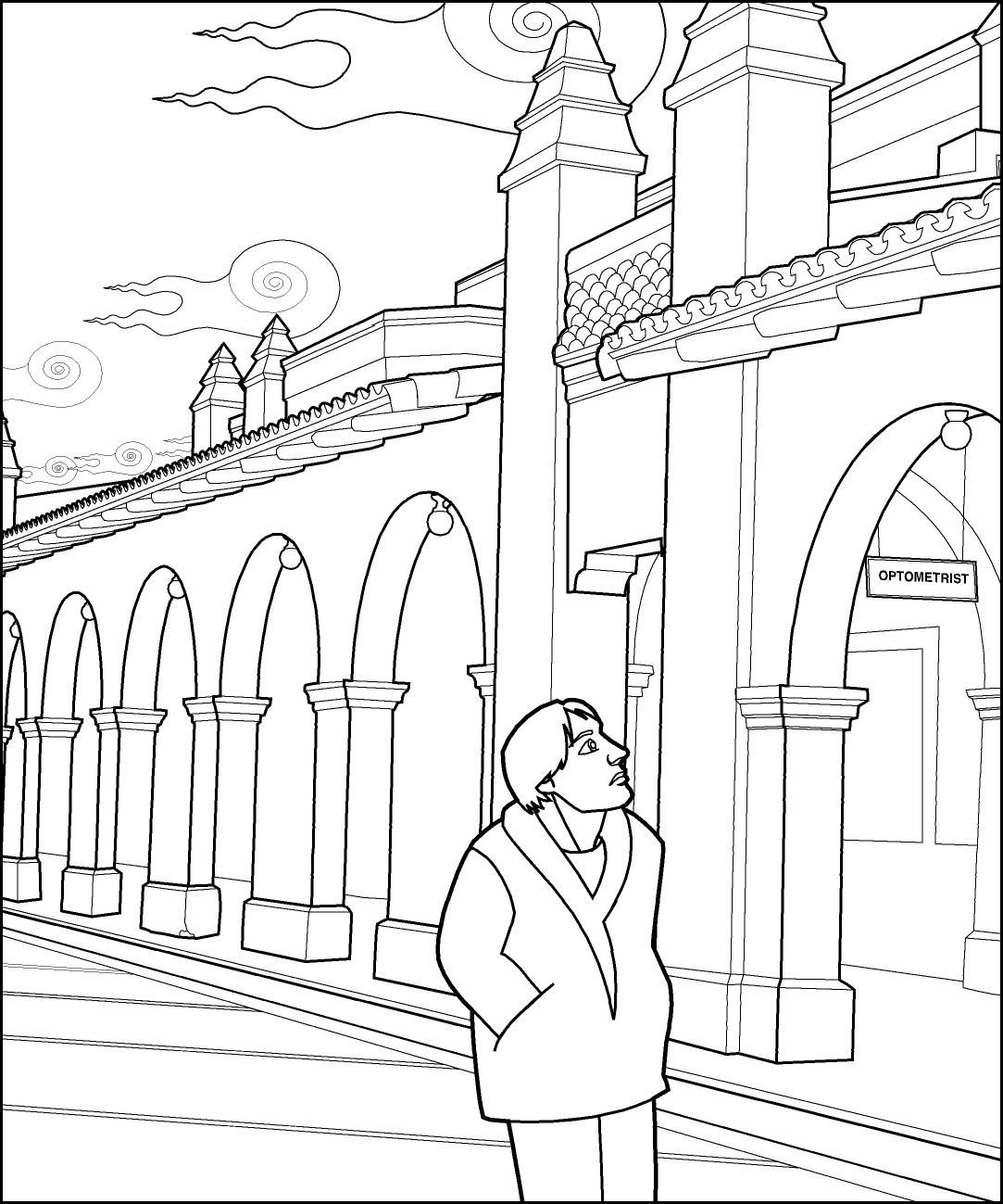 1083x1299 Crazy Optical Illusion Coloring Page Fun For The Kiddos!