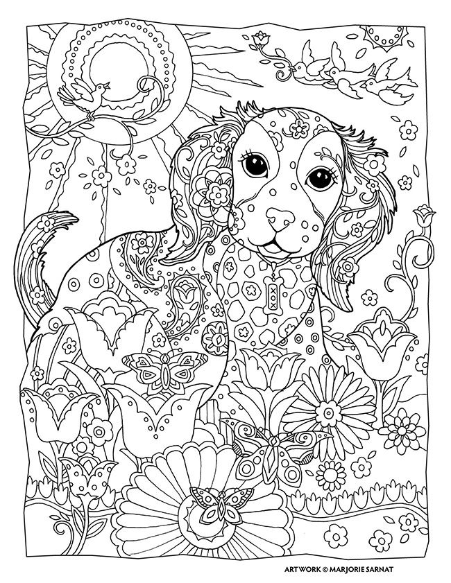 650x841 Free Printable Dog Adult Coloring Pages Printable