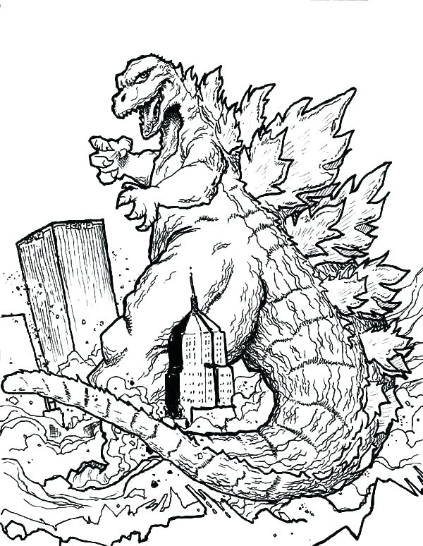 600x774 Godzilla Coloring Pages Coloring Pages Coloring Page Great