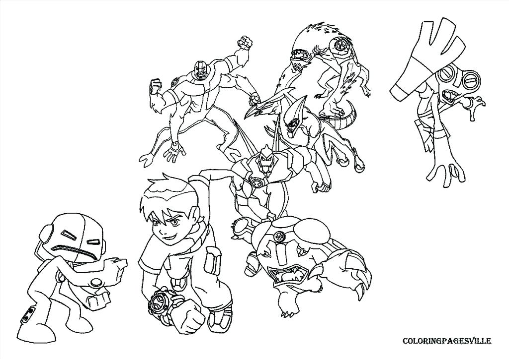 1024x724 Ben Ten Coloring Pages Top Coloring Pages Imagine Ben Ten Coloring