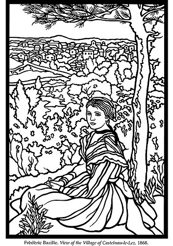 353x500 Impressionist Artist Coloring Pages