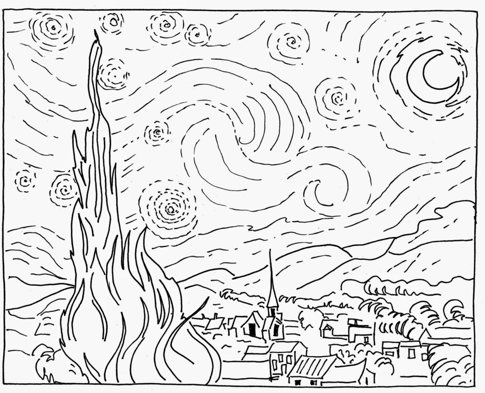 1600x1296 Easy Impressionist Coloring Pages Great Art Wi