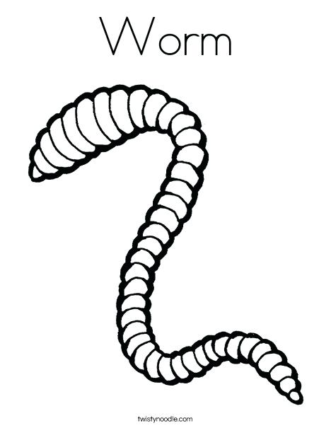 468x605 Worm Coloring Pages Cartoon Earthworm Coloring Page Earthworm