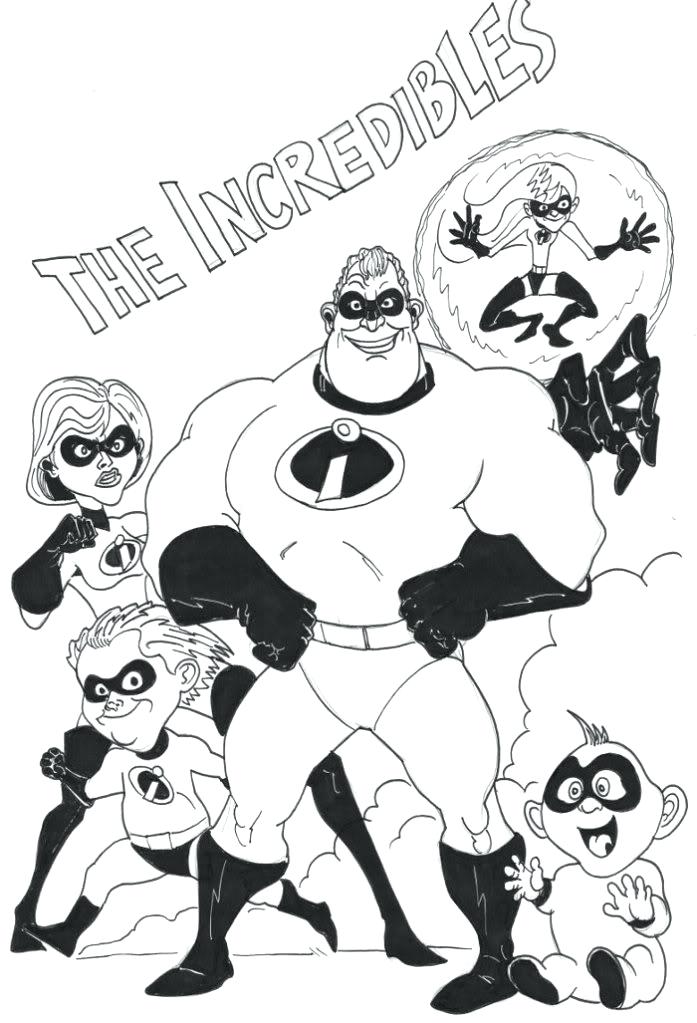697x1023 Incredibles Coloring Page 2 Coloring Pages The Incredibles