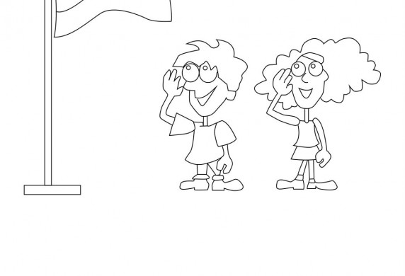 India Flag Coloring Page