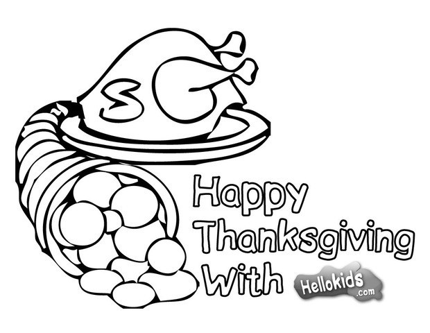 620x480 Thanksgiving Dinner With Indians Coloring Pages