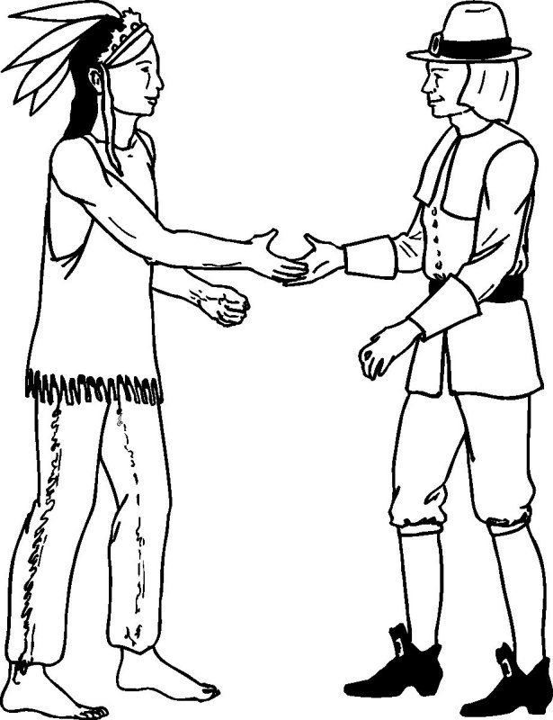 615x800 Native And Pilgrim Color Thanksgiving For Children, Teens