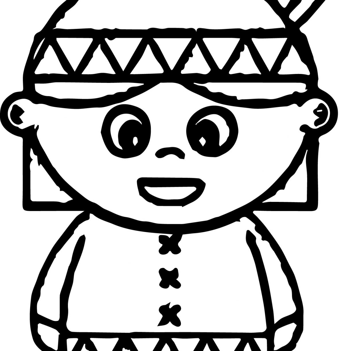 1224x1224 American Indian Cartoon Boy And Girl Coloring Page Free Printable