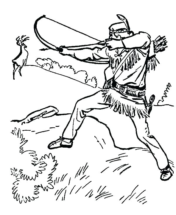 600x734 Free Coloring Pages Indian Chief