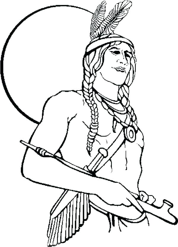 600x832 Indian Coloring Pages