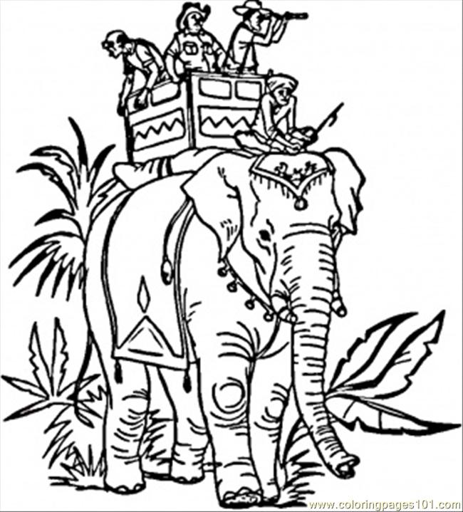 650x719 India Colouring Pages Indian Elephant Coloring Page Free India