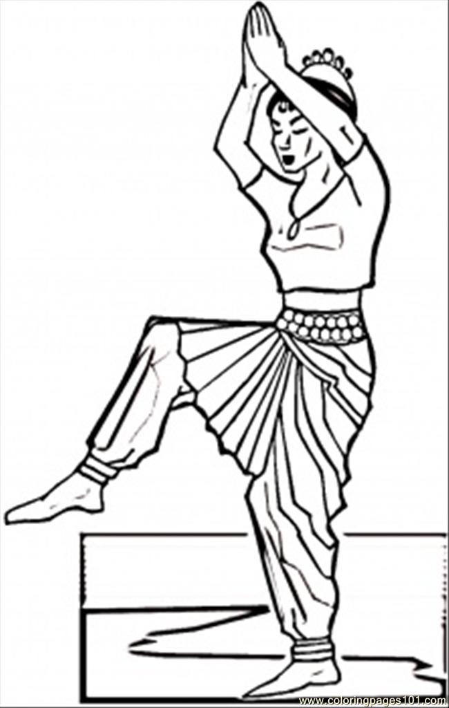 650x1024 Indian Dance Coloring Page