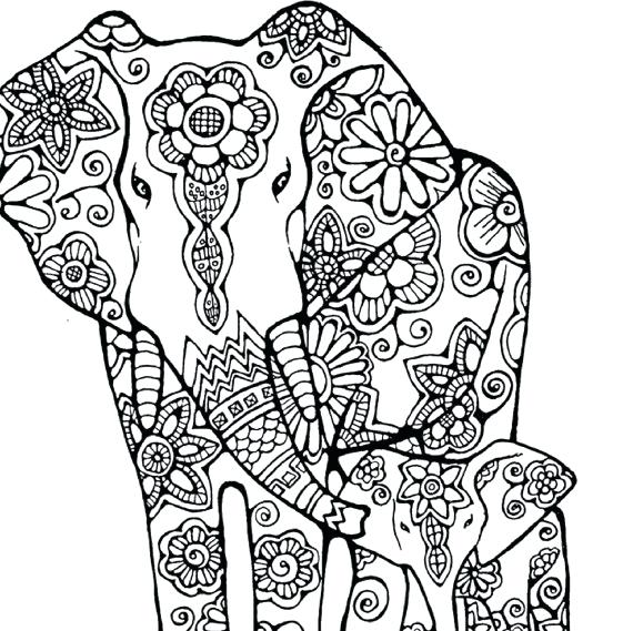 570x569 Elephant Coloring Page Elephant Coloring Page To Print And Color