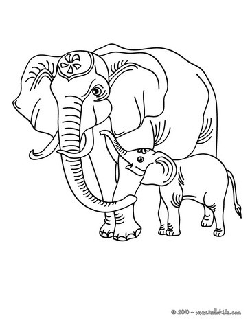 364x470 Asian Elephant Coloring Pages