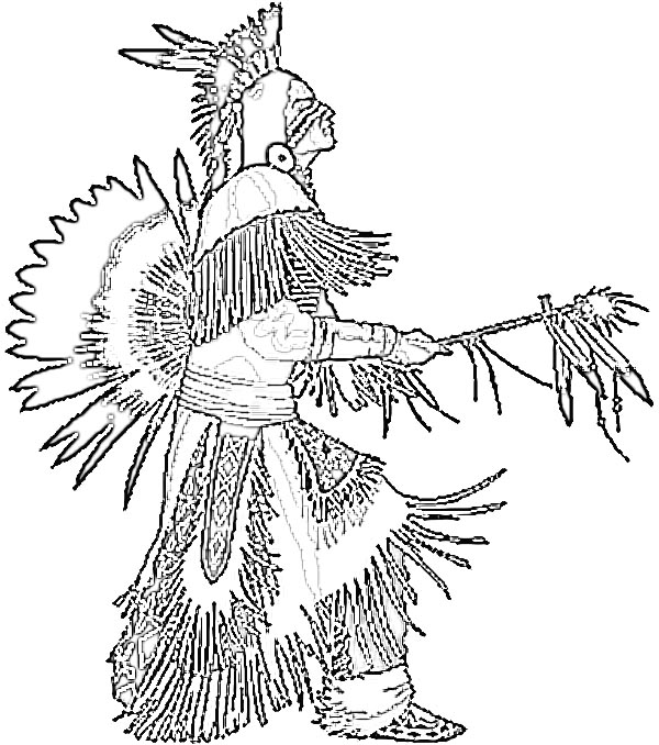 Indian Headdress Coloring Page