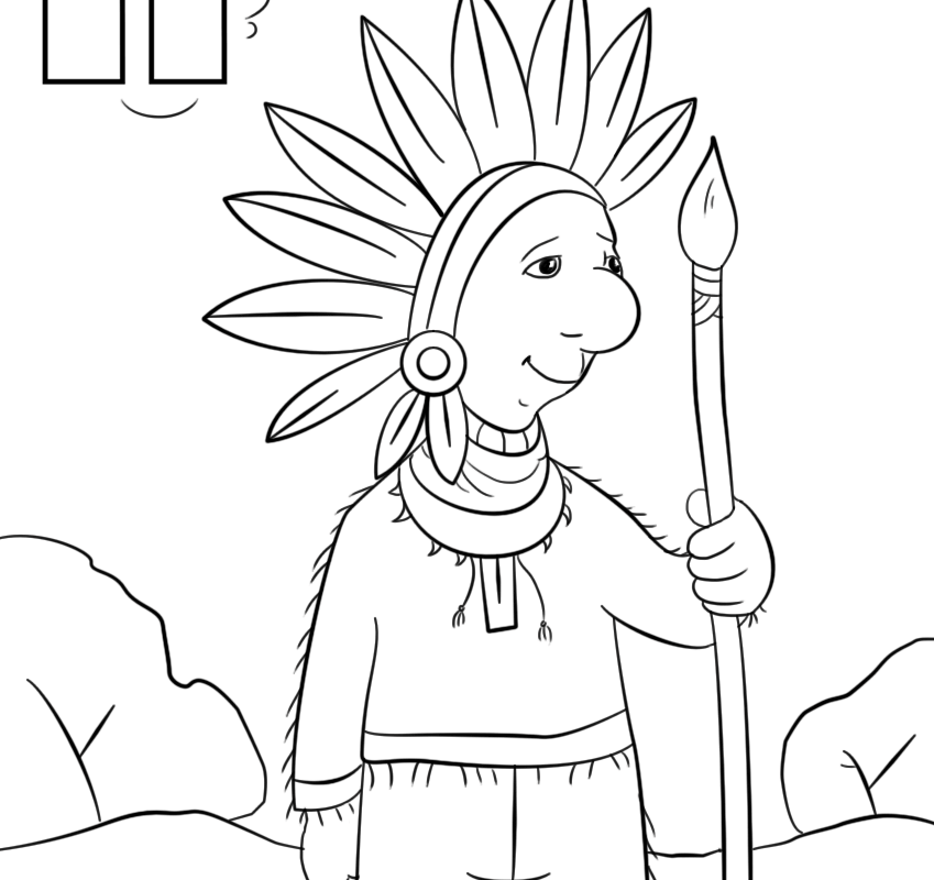 849x800 Free Coloring Page Adult Indians Keeping Printable Indian Pages