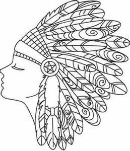 258x300 Indian Headdress Coloring Page