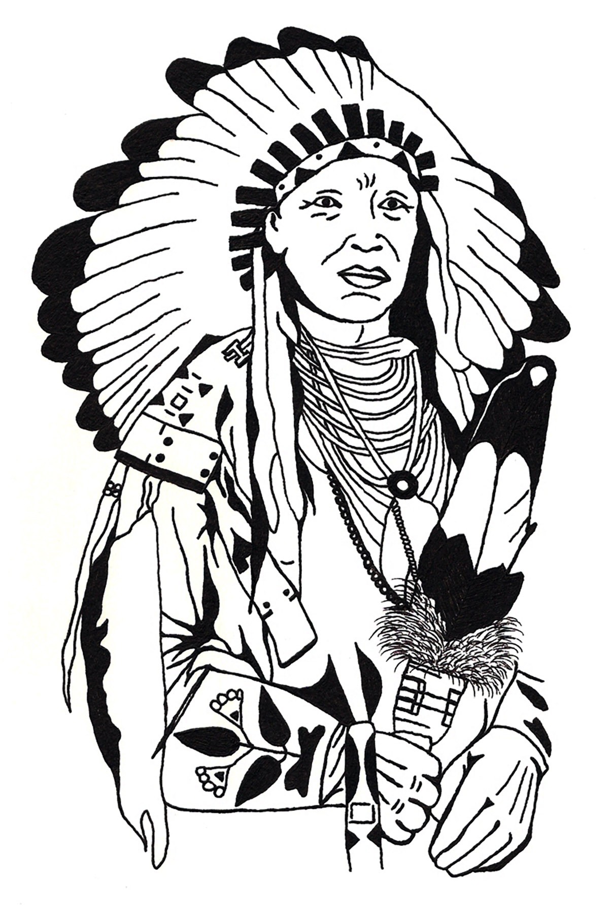 1200x1810 Native American Coloring Pages Beautiful Indian Headdress