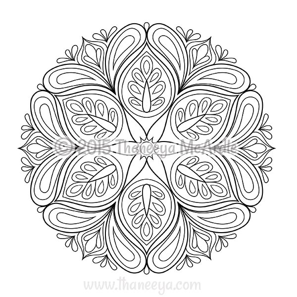 600x600 Flower Mandalas Coloring Book By Thaneeya Mcardle