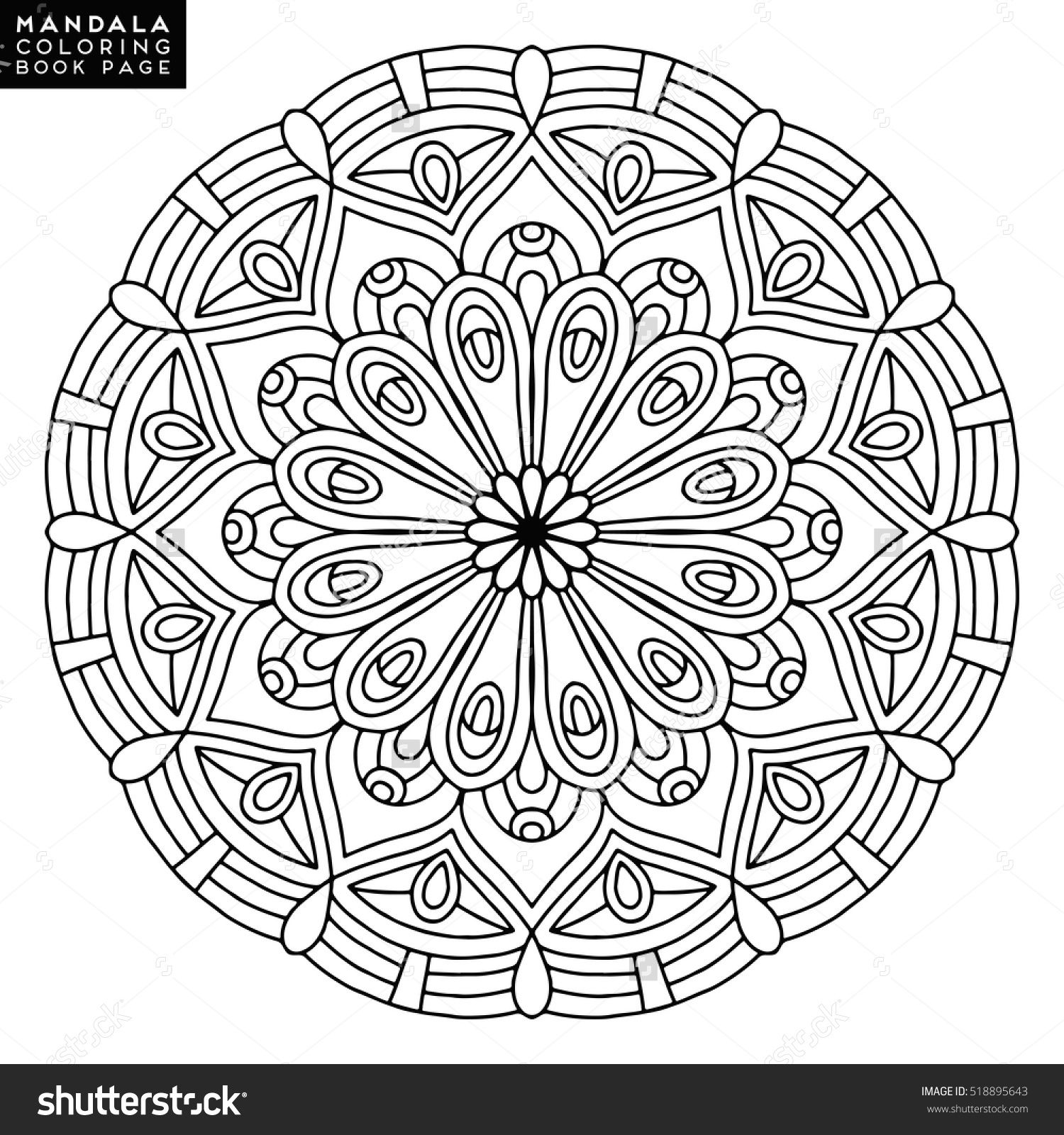 1500x1600 Mandala Vector Floral Flower Oriental Coloring Book Page Outline