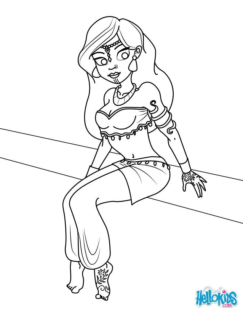 820x1060 Httpcolorings.cocoloring Pages For Girls Of Indian Princesses