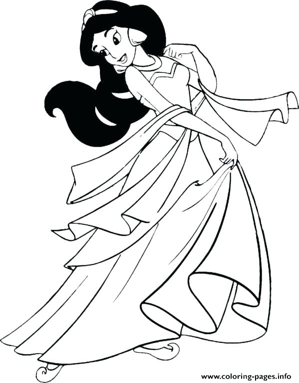 599x768 Coloring Sheet Dress Princess Jasmine Coloring Page Jasmine