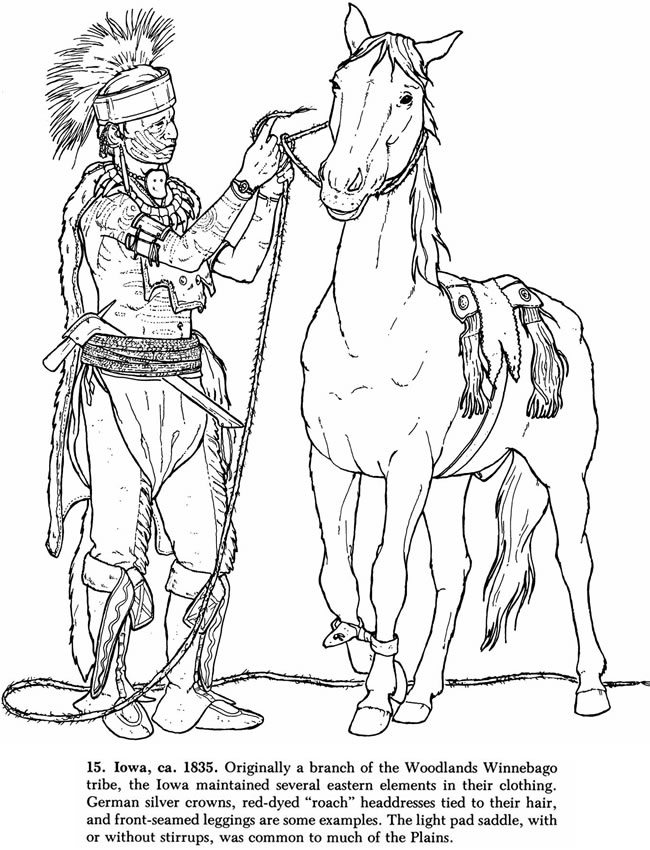 650x850 Native American Winnebago Warrior And Horse Coloring Pages