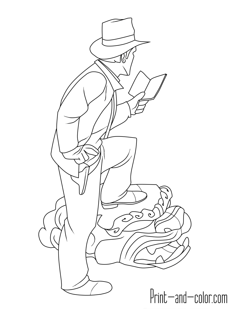 900x1200 Indiana Jones Coloring Pages Print
