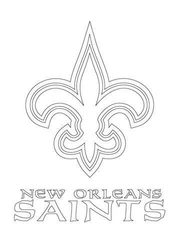 360x480 New Orleans Saints Amazing Logo Coloring Page