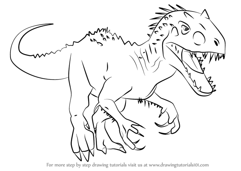 800x567 Jurassic World Indominus Rex Drawing