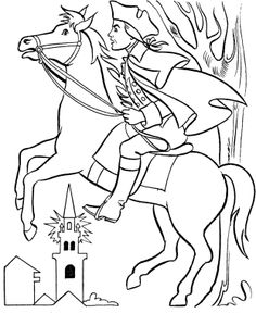 236x288 Revolutionary War The Ride Of Paul Revere Coloring Page School