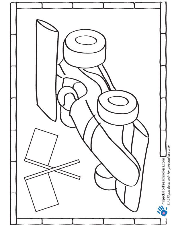 Indy Car Coloring Pages