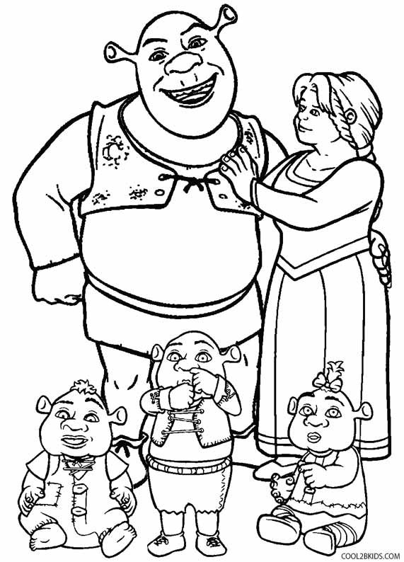 571x794 Printable Shrek Coloring Pages For Kids Cool2bkids