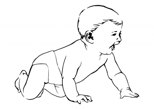 500x354 Baby Coloring Pages 5