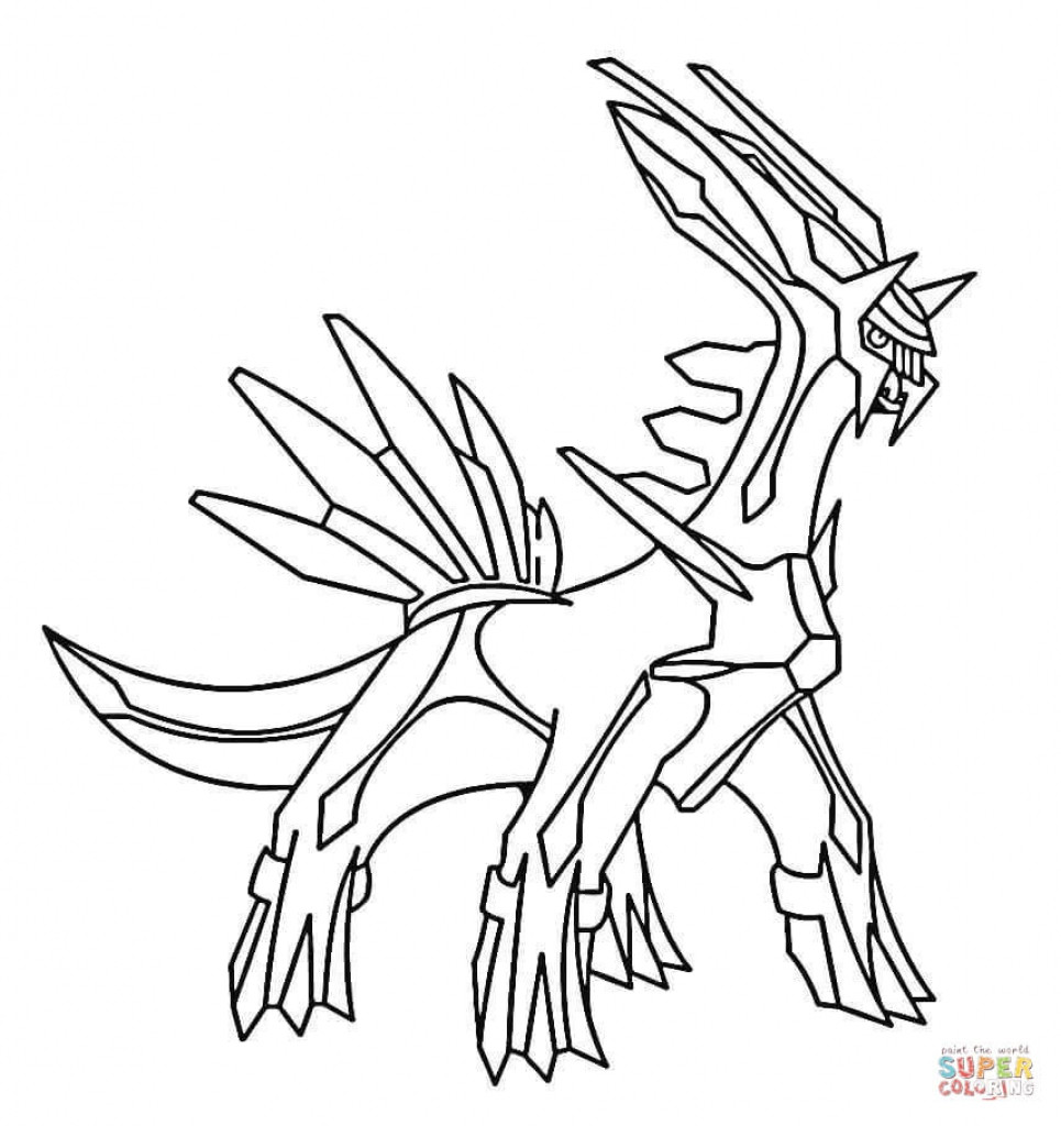 965x1024 Dialga Coloring Page Free Printable Pages With Regard To 16