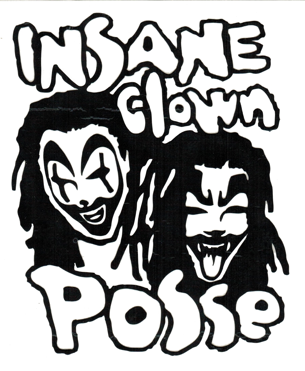 988x1200 Insane Clown Posse Band Logo Rub On Sticker Black