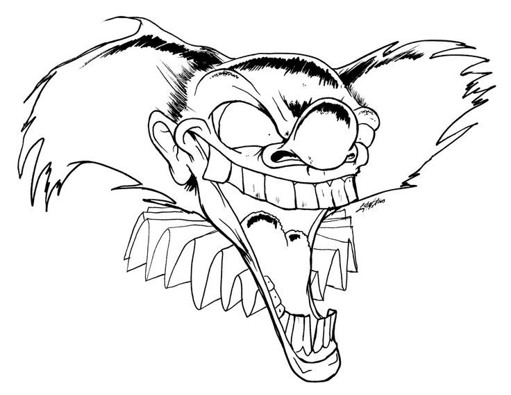 736x568 Scary Clown Coloring Page Colowing Scary Clowns