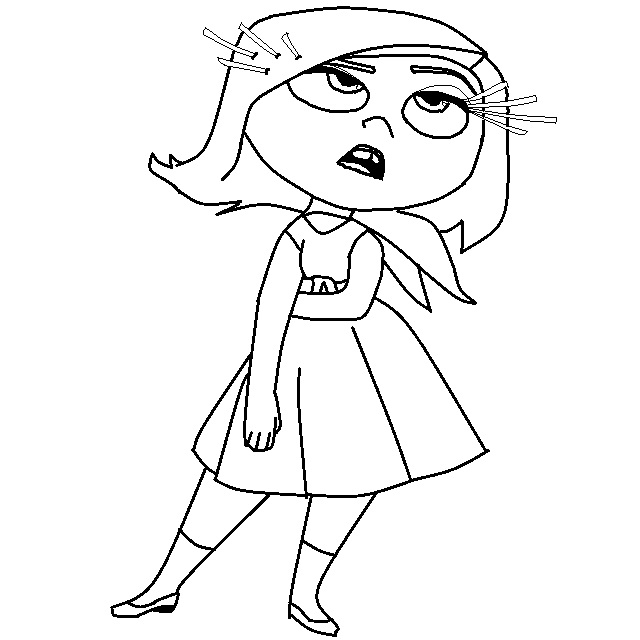 640x640 Disgust Inside Out Coloring Pages