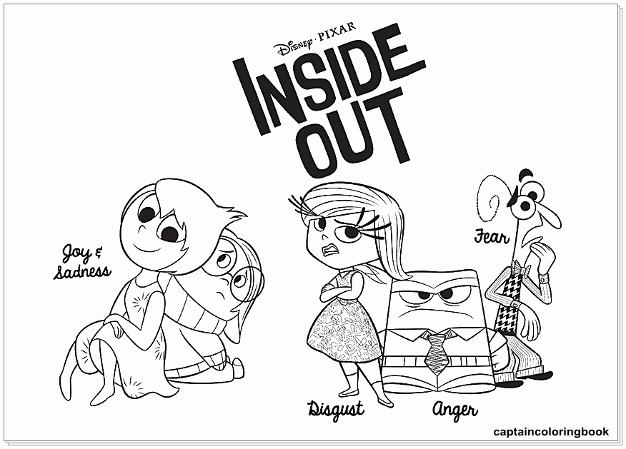Inside Out Coloring Pages Fear