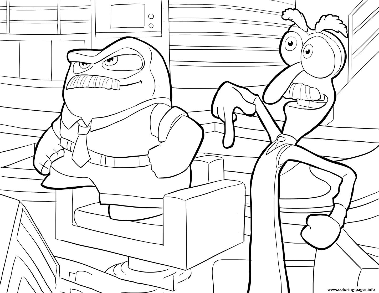 1442x1115 Anger And Fear Inside Out Coloring Pages Printable