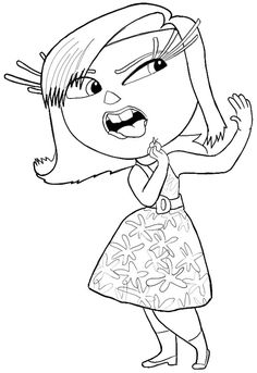 236x343 Printable Inside Out Fear Coloring Pages For Kids.inside Out Fear