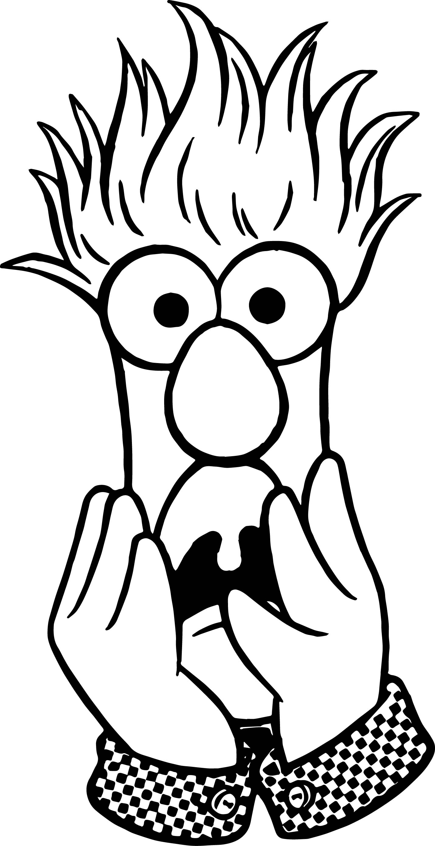 1431x2780 The Muppets Muppets Beaker Fear Coloring Pages Wecoloringpage