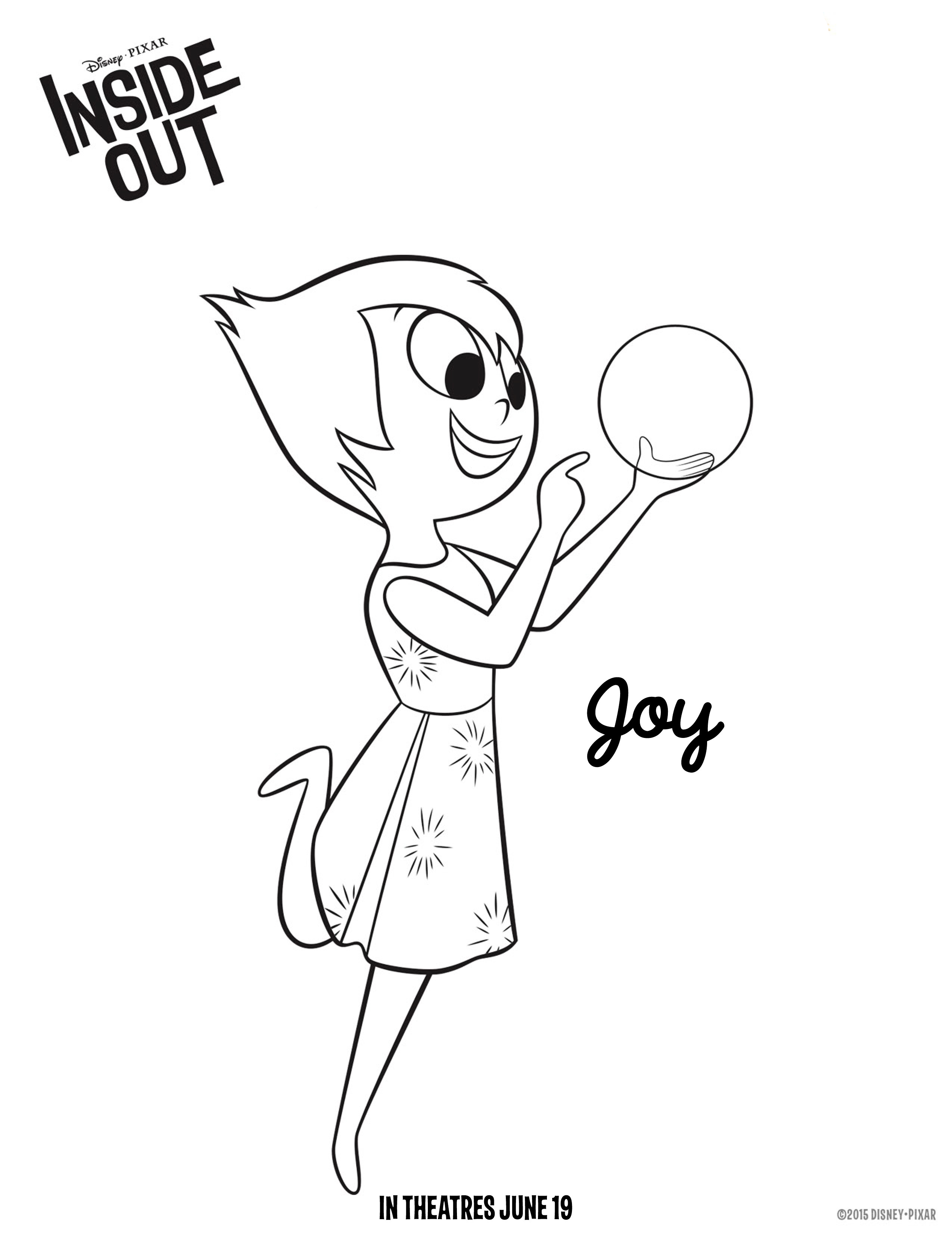 2550x3300 Joy Coloring Page Inside Out Coloring Pages Joy Printable Coloring