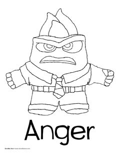 236x305 Free Printable Disney Pixar Inside Out Disgust Anger Fear Coloring