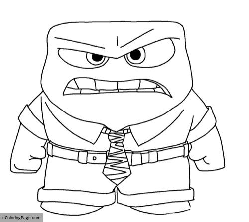 500x446 Free Anger From Inside Out Coloring Page