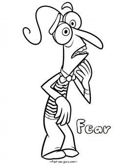 258x338 Printable Inside Out Fear Coloring Pages For Kids.inside Out Fear