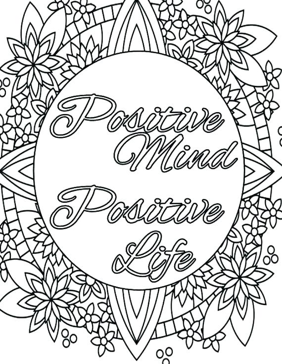 570x734 Positive Coloring Pages Inspirational Quotes Coloring Pages